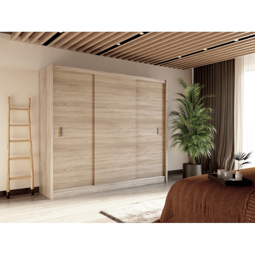 Kleiderschrank mit Schiebetüren SAPHIRA 250x215 cm Sonoma-Eiche
