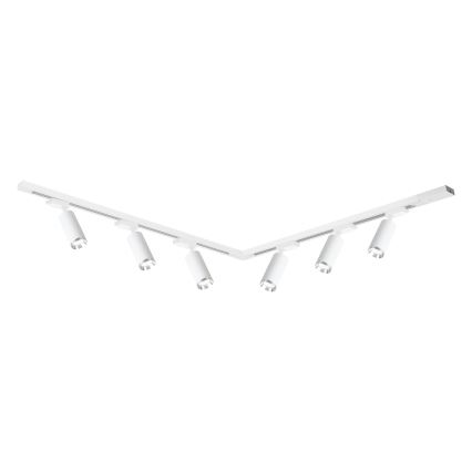 Schienenstrahler im MICA-Lichtschienensystem 6xGU10/10W/230V weiß/mattchrom