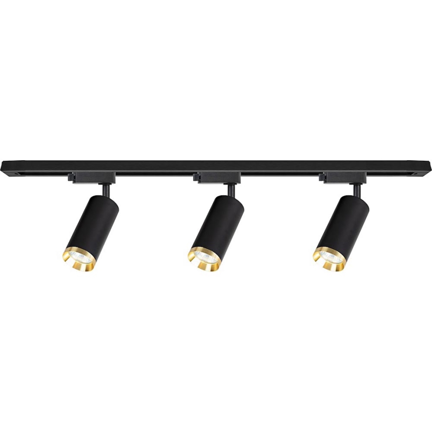 Schienenstrahler im Schienensystem MICA 3xGU10/10W/230V schwarz/gold