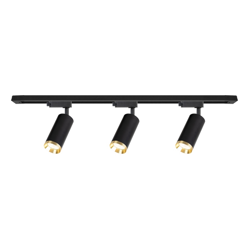 Schienenstrahler im Schienensystem MICA 3xGU10/10W/230V schwarz/gold