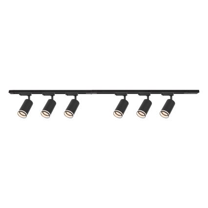Schienenstrahler im Schienensystem PIPE 6xGU10/10W/230V schwarz