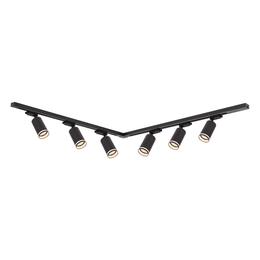 Schienenstrahler im Schienensystem PIPE 6xGU10/10W/230V schwarz
