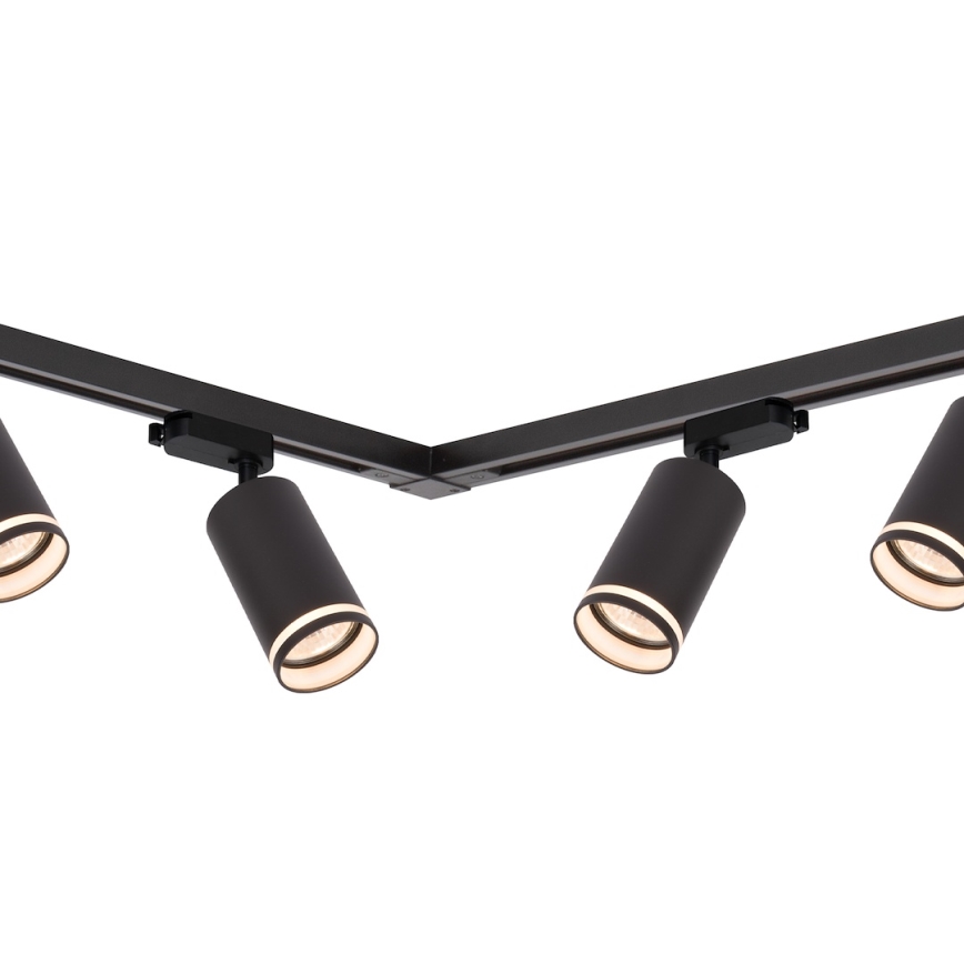 Schienenstrahler im Schienensystem PIPE 6xGU10/10W/230V schwarz