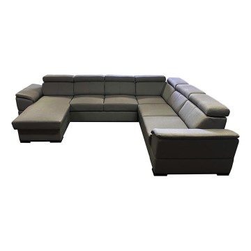 Schlafsofa mit universeller U-Ecke und Stauraum GRANADA in Dunkelgrau