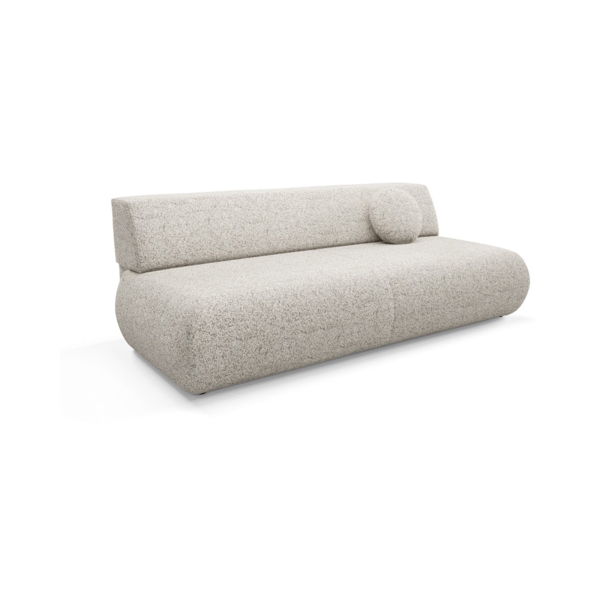 Schlafsofa PRATO – ausklappbar, 3‑Sitzer mit Stauraum, beige