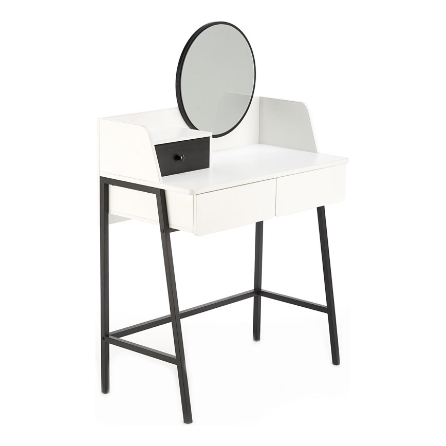 Schminktisch AGNES 120x80 cm weiß/schwarz