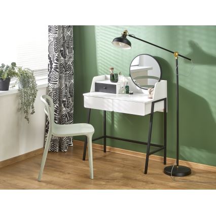 Schminktisch AGNES 120x80 cm weiß/schwarz