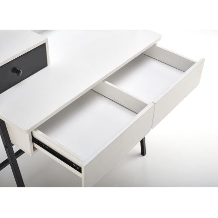 Schminktisch AGNES 120x80 cm weiß/schwarz