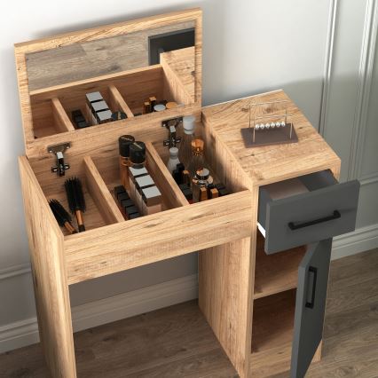 Schminktisch INCI 108,8x77 cm Atlantik-Kiefer/Anthrazit