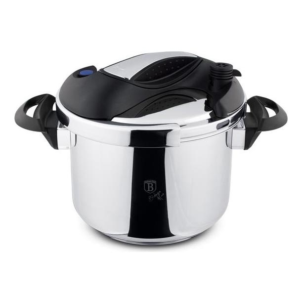 Schnellkochtopf TURBO 6 l Edelstahl/schwarz