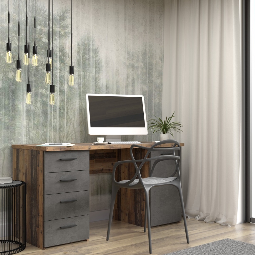 Schreibtisch ARENO Braun/Graphit
