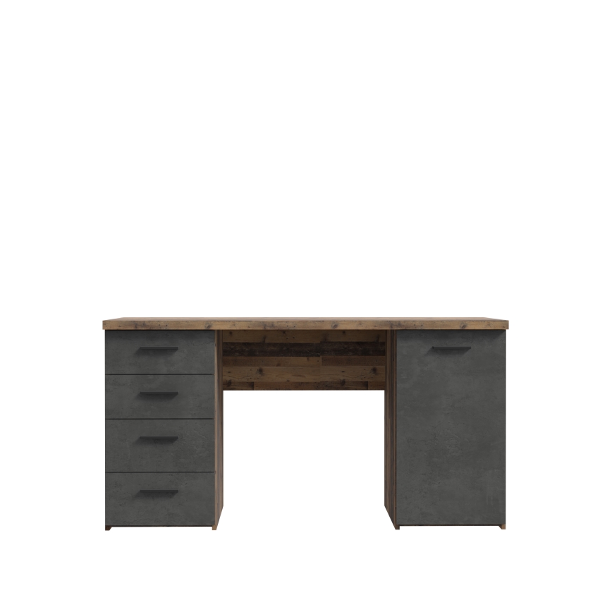 Schreibtisch ARENO Braun/Graphit