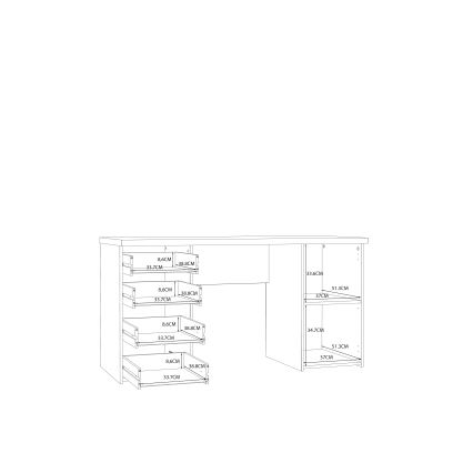Schreibtisch ARENO Braun/Graphit