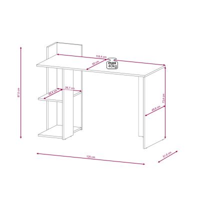 Schreibtisch MARLO Artisan-Eiche/Anthrazit