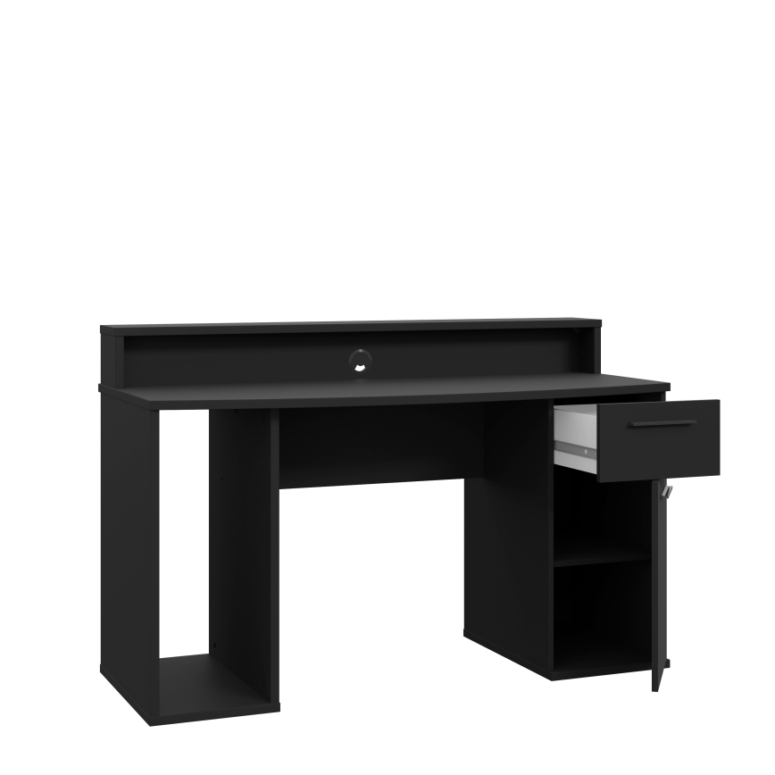 Schreibtisch mit Beleuchtung IVAR, schwarz