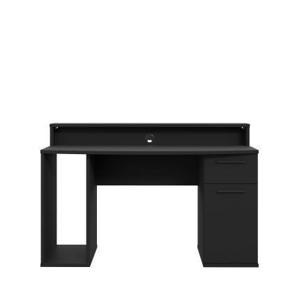 Schreibtisch mit Beleuchtung IVAR, schwarz