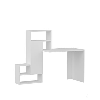 Schreibtisch mit Regal IRMAK 119x138,6 cm weiß