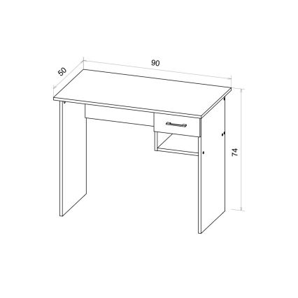 Schreibtisch RICO Eiche Artisan/Grau
