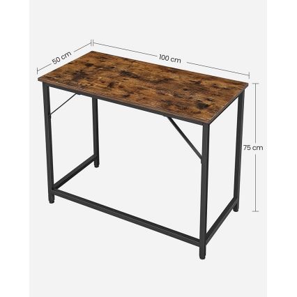 Schreibtisch SOLEA Braun/Schwarz
