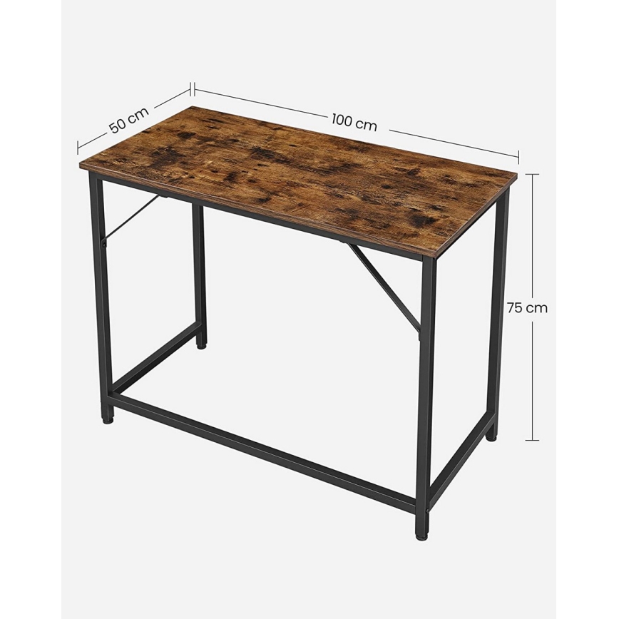 Schreibtisch SOLEA Braun/Schwarz