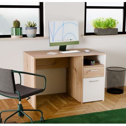 Schreibtisch URO Artisan-Eiche/Weiß