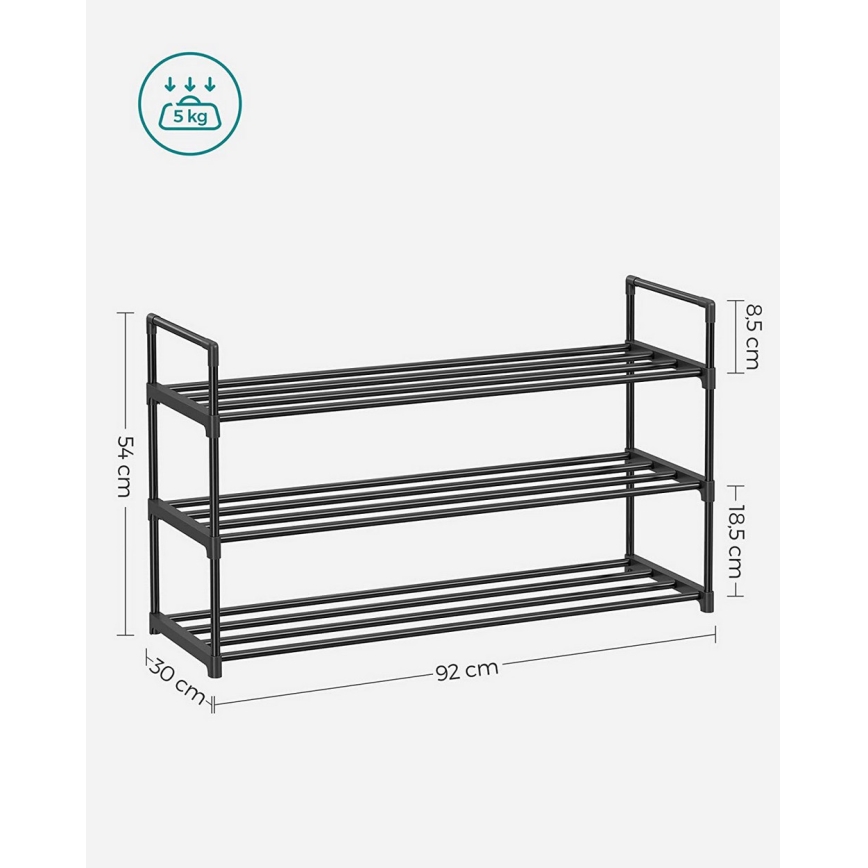 Schuhschrank ALVORO schwarz