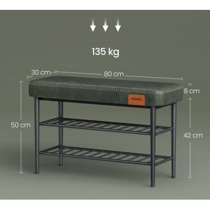 Schuhschrank ANDOR grün/schwarz