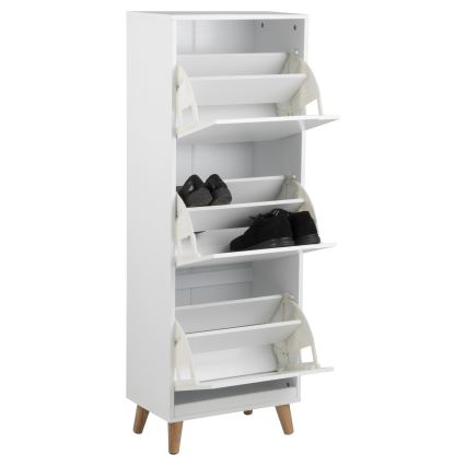 Schuhschrank CARLY mit 3 Schubladen, weiß