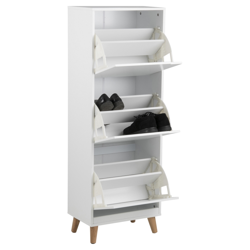 Schuhschrank CARLY mit 3 Schubladen, weiß