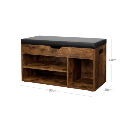 Schuhschrank DAVOR braun/schwarz