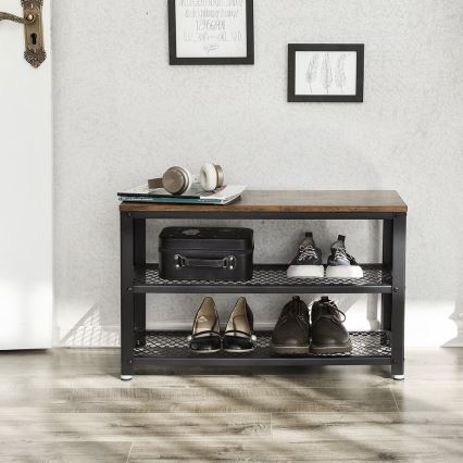 Schuhschrank DAVOR braun/schwarz