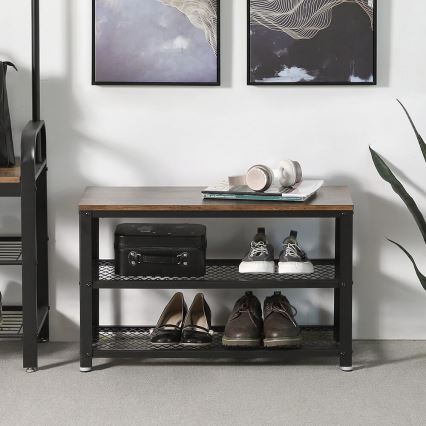 Schuhschrank DAVOR braun/schwarz