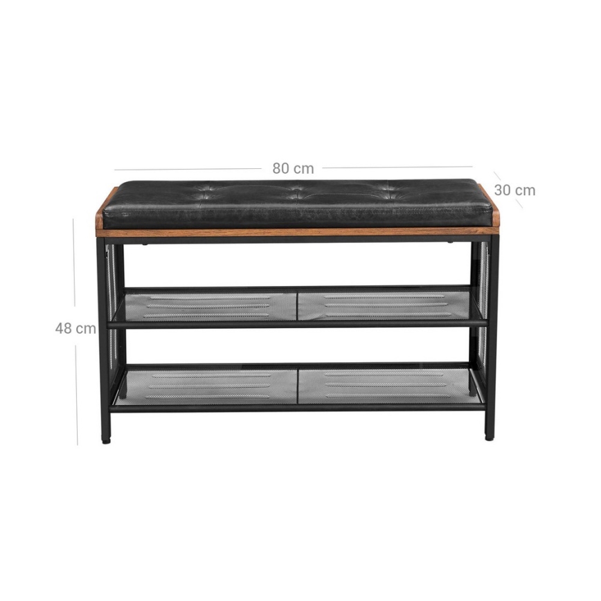 Schuhschrank DAVOR braun/schwarz