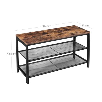 Schuhschrank DAVOR braun/schwarz