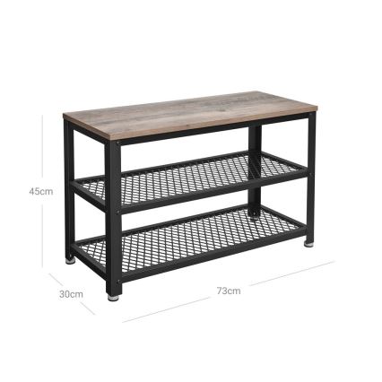 Schuhschrank DAVOR braun/schwarz