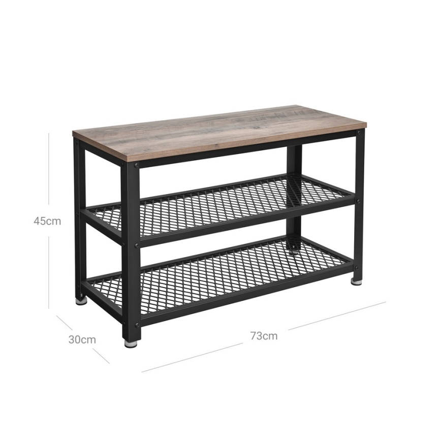 Schuhschrank DAVOR braun/schwarz