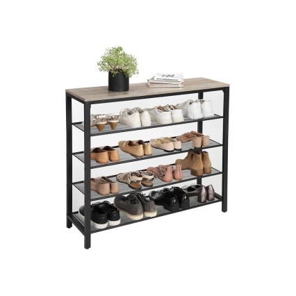 Schuhschrank DAVOR, grau/schwarz