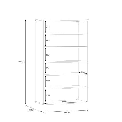 Schuhschrank ETON Artisan-Eiche/Grün
