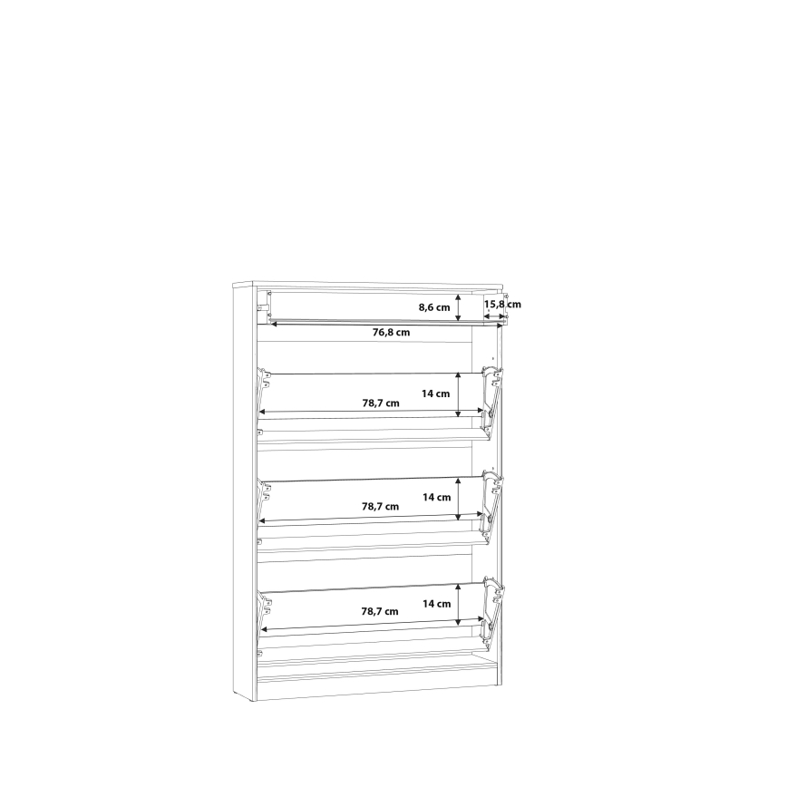 Schuhschrank KAVI Artisan-Eiche