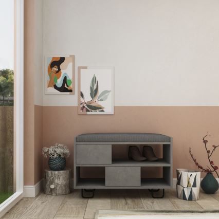 Schuhschrank TROY 53,5x83,5 cm grau