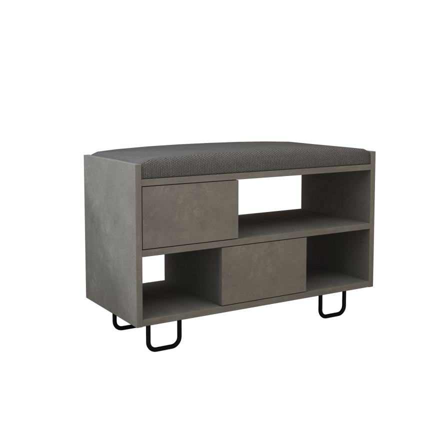 Schuhschrank TROY 53,5x83,5 cm grau