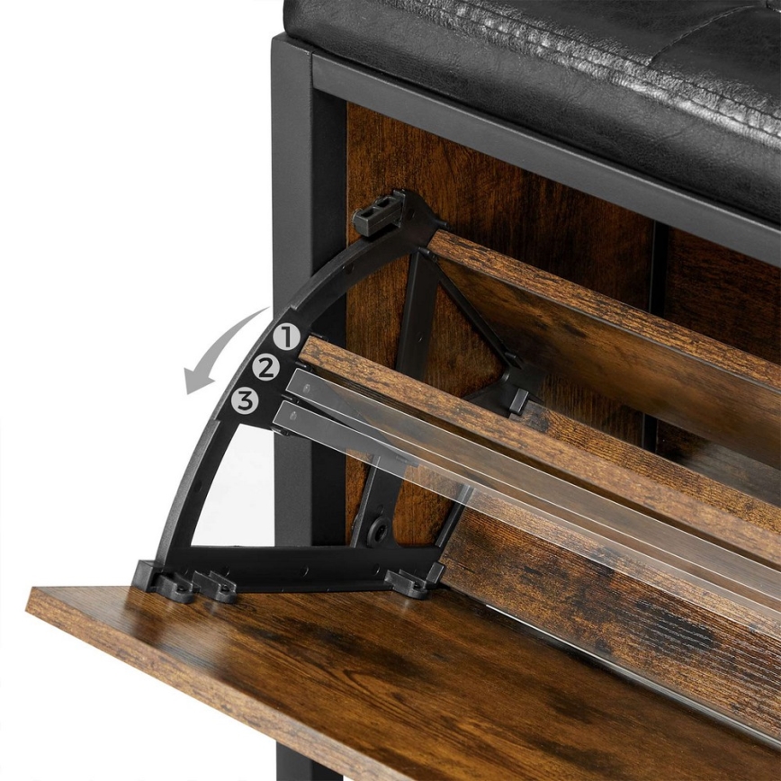 Schuhschrank VOREN braun/schwarz