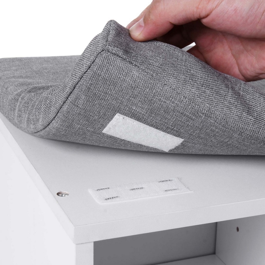 Schuhschrank VOREN weiß/grau