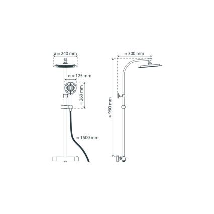 Schütte 60046 - Duschset mit Thermostatarmatur MADURA FRESH glänzender Chrom