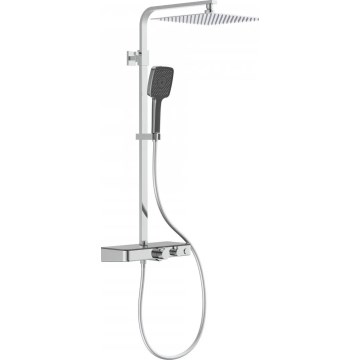 Schütte 60531 - Duschset mit Thermostatarmatur OCEAN, Hochglanzchrom/Anthrazit