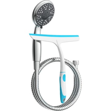 Schütte 64197 - Duschgarnitur in glänzendem Chrom + Glasabzieher