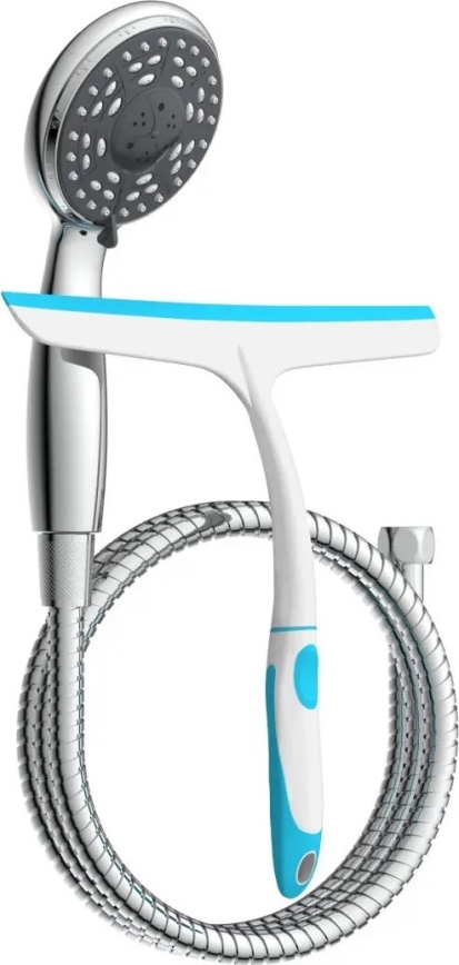 Schütte 64197 - Duschgarnitur in glänzendem Chrom + Glasabzieher