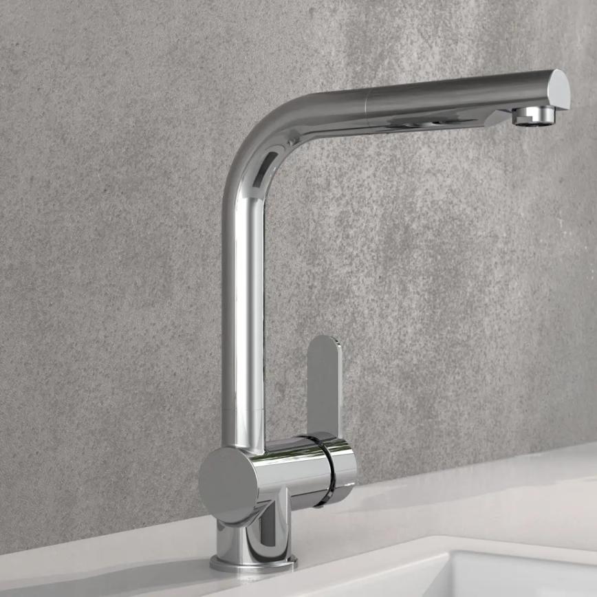 Schütte 79700 - Spültischarmatur mit ausziehbarer Brause LONDON, hochglanzverchromt