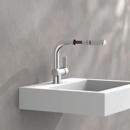 Schütte 79710 - Spültischarmatur LONDON mit ausziehbarer Brause, glänzender Chrom