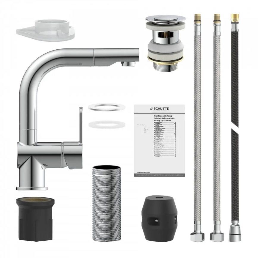 Schütte 79710 - Spültischarmatur LONDON mit ausziehbarer Brause, glänzender Chrom